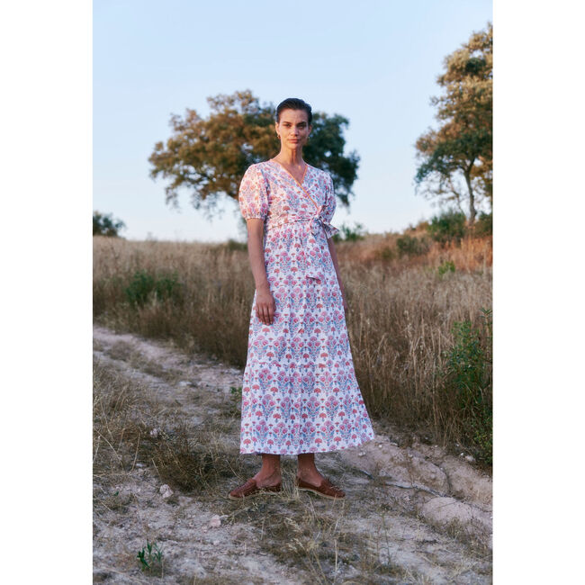 Emily Dress, Geranium Print - Dresses - 4