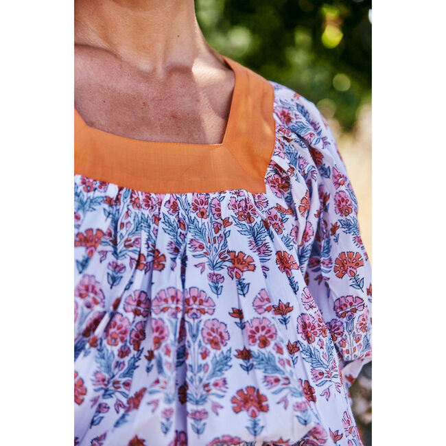 Viti Top, Geranium Print - Blouses - 3