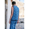 Denim Manju Vest, Small Paisley - Vests - 2