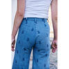 Denim Disco Pants, Small Paisley - Pants - 3
