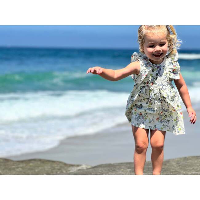 Nina Dress, Blue Meadow Flowers - Dresses - 2