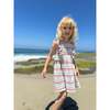 Maria Dress, Pink Aqua Terry Stripe - Dresses - 2