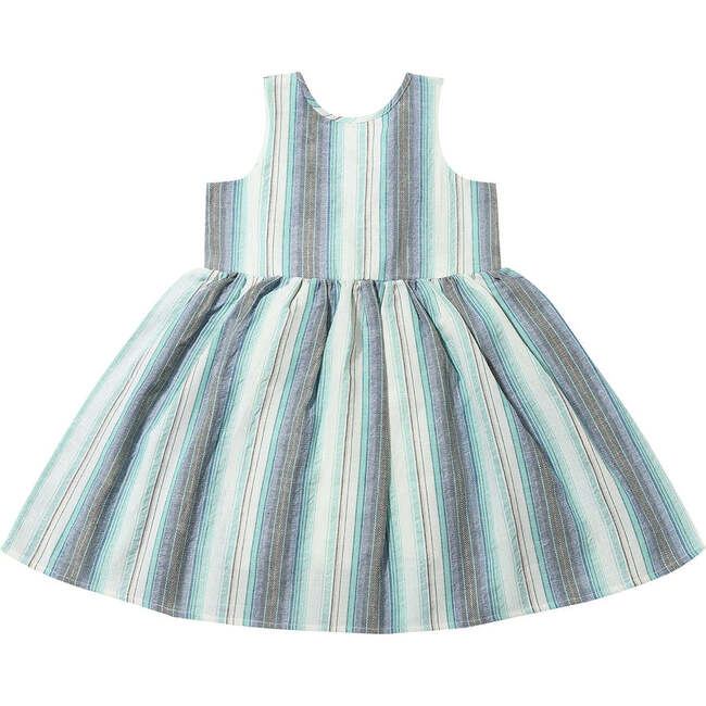 Jewel Dress, Blue Multi Stripe