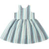 Jewel Dress, Blue Multi Stripe - Dresses - 1 - thumbnail