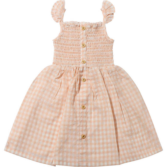Jill Dress, Peach Gingham