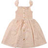 Jill Dress, Peach Gingham - Dresses - 1 - thumbnail