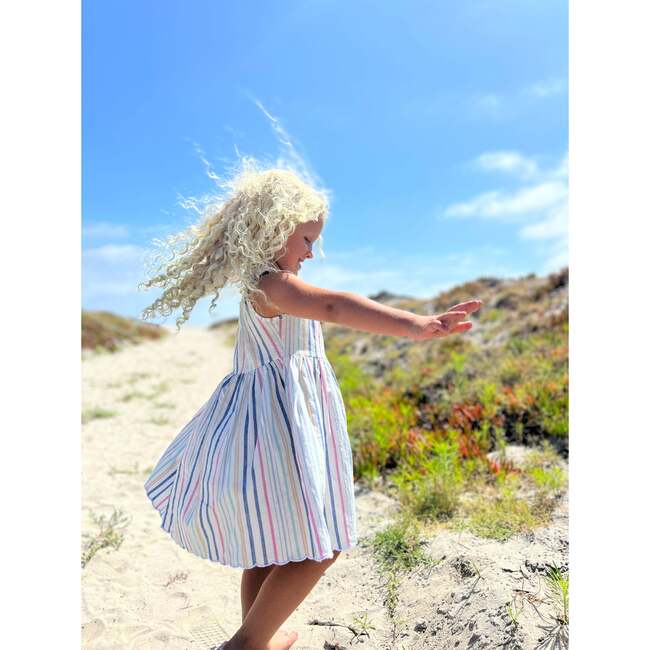 Stella Dress, Pink and Blue Multi Stripe - Dresses - 3