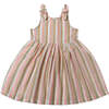 Emma Dress, Pink and Tan Stripe - Dresses - 1 - thumbnail