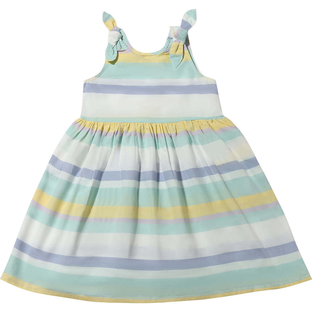 Emma Dress, Blue and Yellow Stripe - Dresses - 1