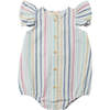 Cammie Bubble, Pink and Blue Multi Stripe - Rompers - 1 - thumbnail