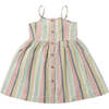 Brooklyn Dress, Aqua Pink Stripe - Dresses - 1 - thumbnail
