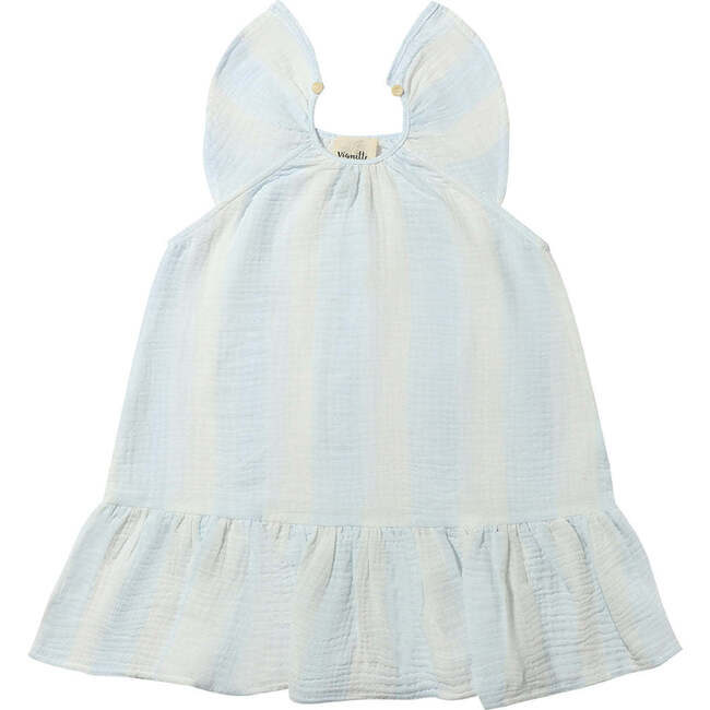Bennie Dress, blue stripe gauze