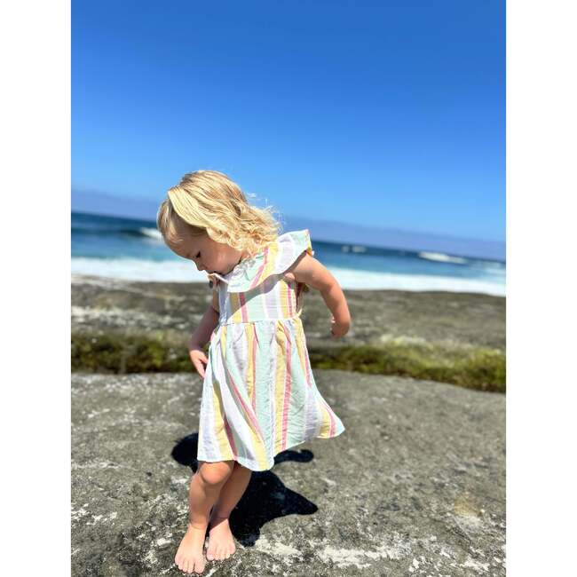Harper Dress, Berry Aqua Stripe - Dresses - 2