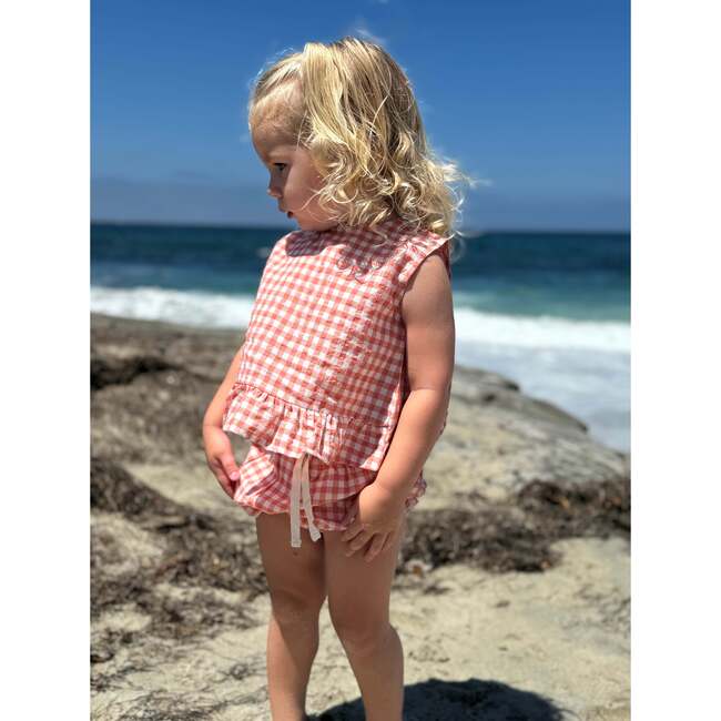 Aria Set, Coral Plaid - Dresses - 2
