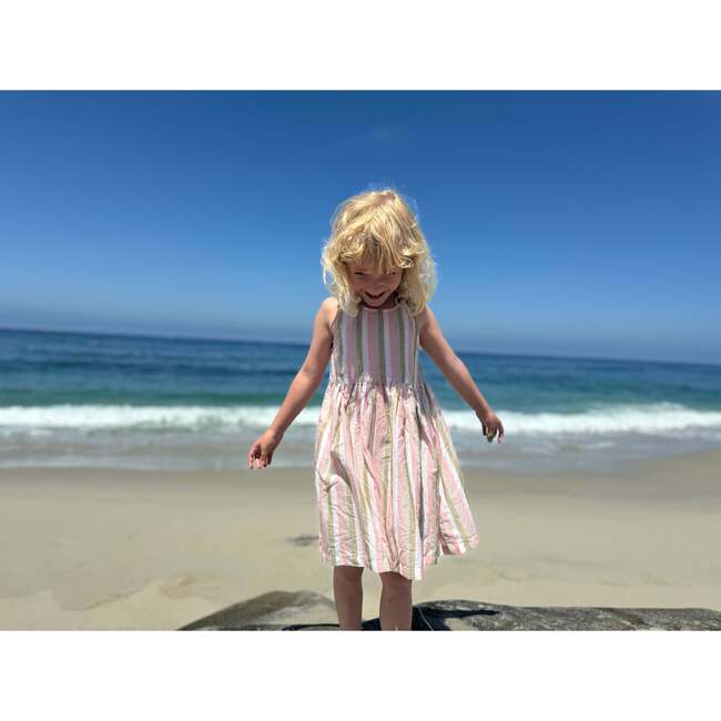 Emma Dress, Pink and Tan Stripe - Dresses - 3