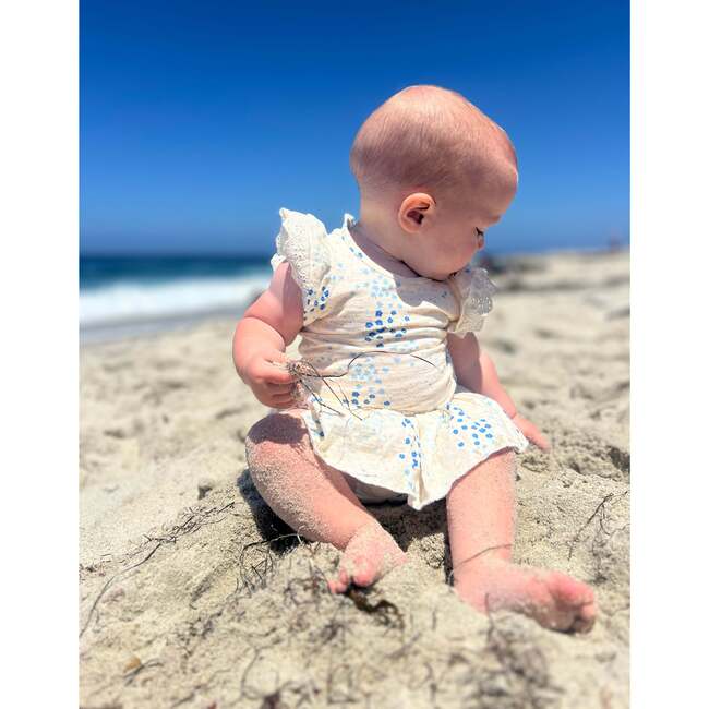 Amber Onesie, Blue Spring Floral - Onesies - 2