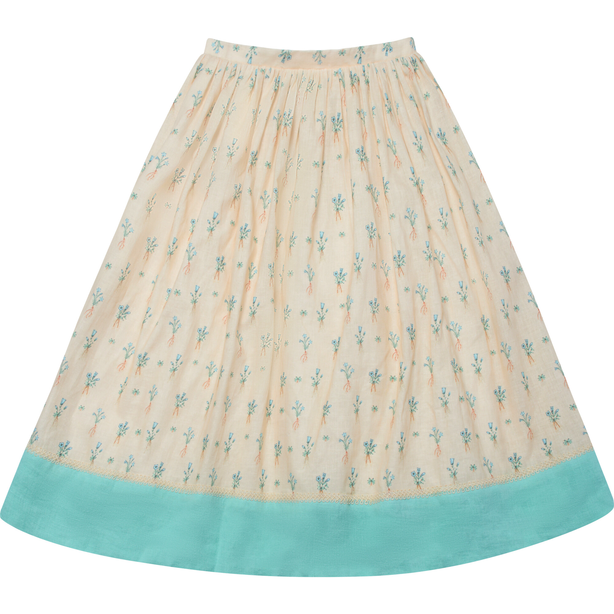 In A Roundabout Way Skirt, Blue Sprig - Skirts - 1