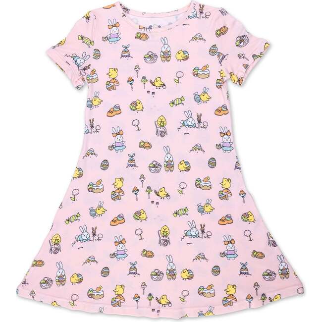 PAW Patrol: Bunny Fun Bamboo Girls' Long Sleeve Dress, Yellow