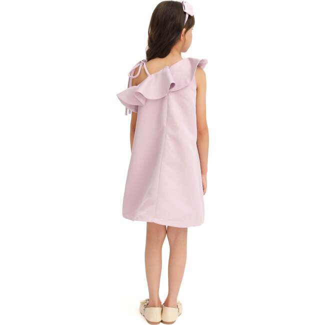Petulla Off Shoulder Ruffle Dress, Purple - Dresses - 6
