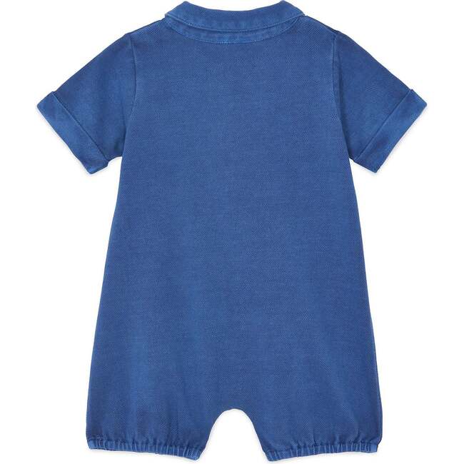 Mediterranean Blue Lewis Polo Romper - Rompers - 3
