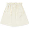 Heart-Pocket Douchka Skirt, Marshmallow - Skirts - 1 - thumbnail