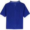 Crochet Lanza Cardigan, Coastal Blue - Cardigans - 4