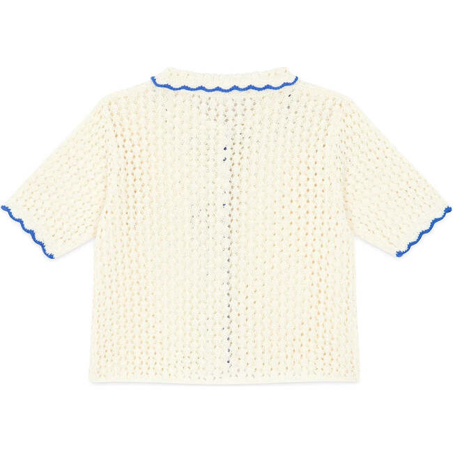 Crochet Lanza Cardigan, Marshmallow - Cardigans - 5