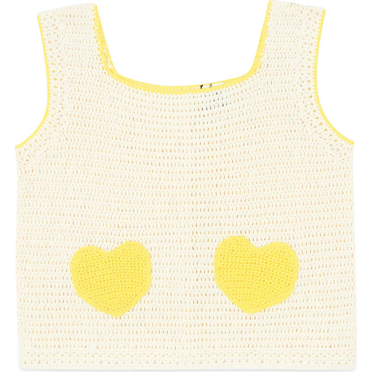 Citron Heart Pocket Crochet Vest - Tank Tops - 1
