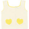 Citron Heart Pocket Crochet Vest - Tank Tops - 1 - thumbnail