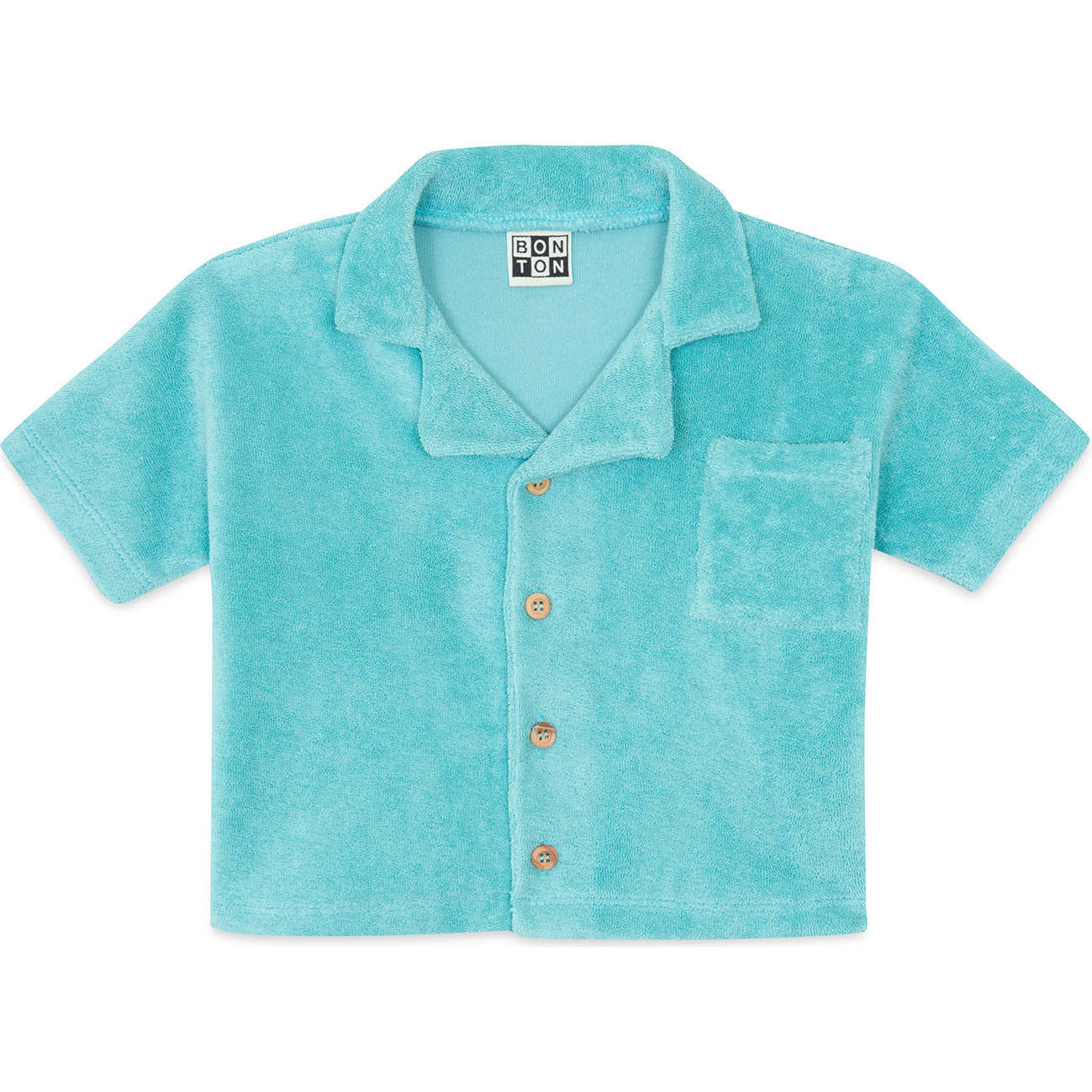 Blue Fish Terrycloth Baby Shirt - Polo Shirts - 1