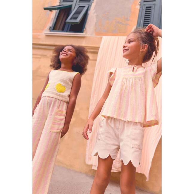 Citron Heart Pocket Crochet Vest - Tank Tops - 3