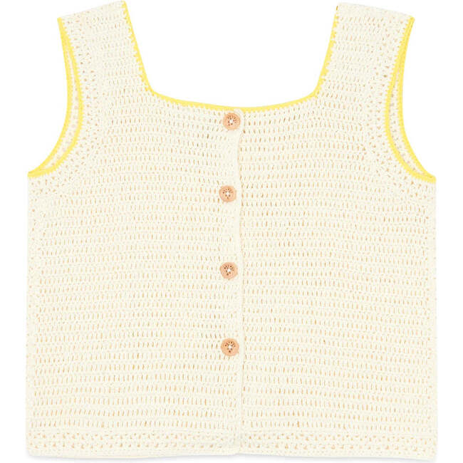 Citron Heart Pocket Crochet Vest - Tank Tops - 6