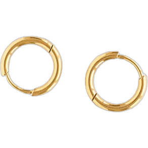 Thin Gold Hoop 8mm Earrings - Earrings - 1
