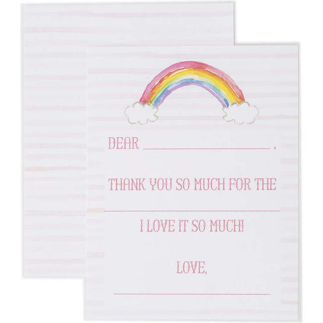 Thank You Note, Rainbow Set of Two Packages - Party Accessories - 1