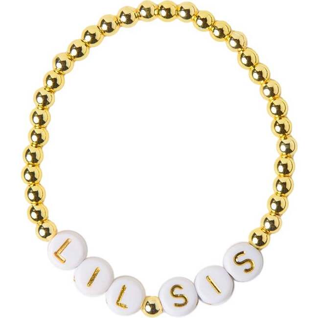 Gold Beaded Bracelet, Little Sis