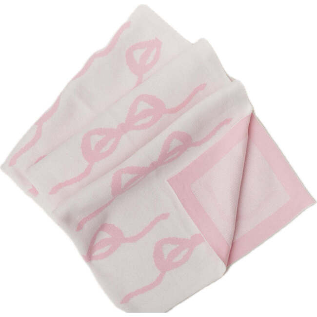 Baby Bow Blanket, Pink Bow - Throws - 1
