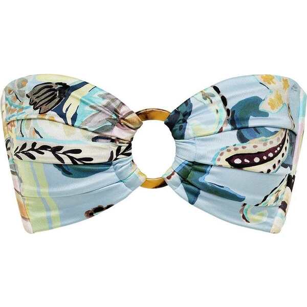 Tori Ties Bandeau Bikini Top, St. Barths Floral