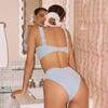Hayden Bikini Top, Peri Micro Gingham - Two Pieces - 3