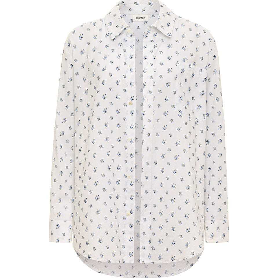 Boyfriend Button Down Shirt, Heidi Floral - Blouses - 1