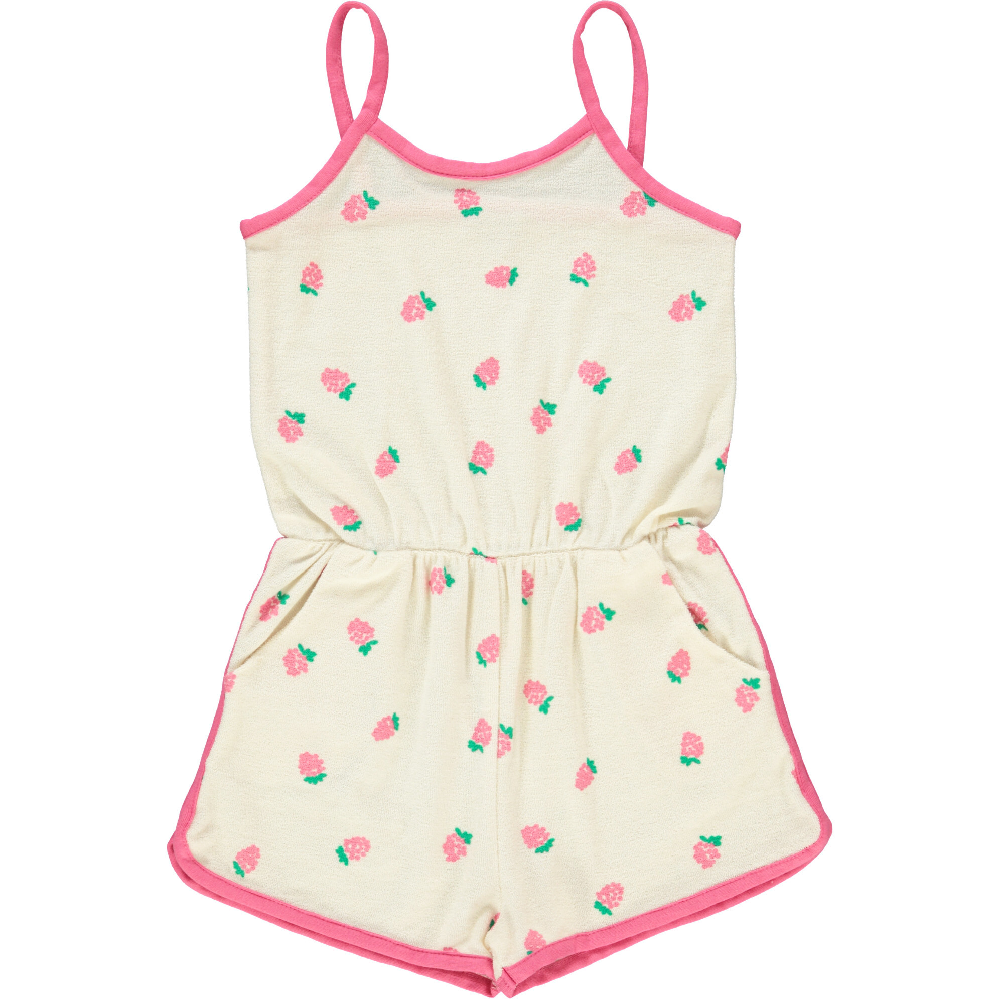 Lolla Overall, Raspberry Terry - Rompers - 1
