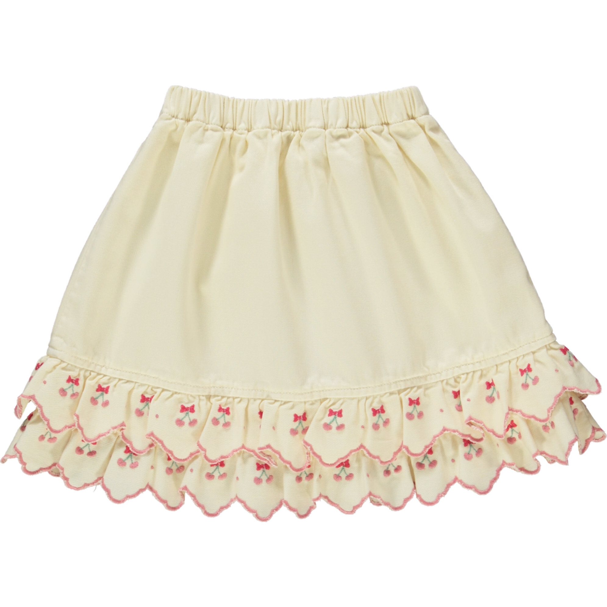 Cerise Skirt, Natural Cherry Denim - Skirts - 1