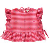 Alisa Vest, Raspberry Check - Vests - 1 - thumbnail