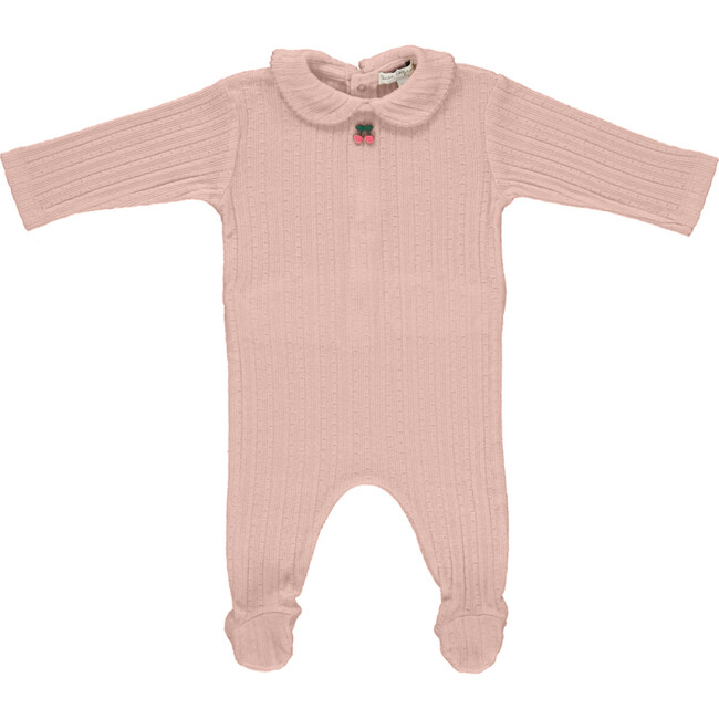 Bebe Collar Overall, Blush Cherry - Rompers - 1