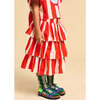 Watermelon Stripes Skirt, White & Red - Skirts - 3