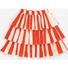 Watermelon Stripes Skirt, White & Red - Skirts - 4
