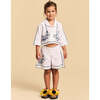 Pommegranate Embroidery Shirt, White - Shirts - 2