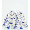 Pomegranate Skirt, White & Blue - Skirts - 3