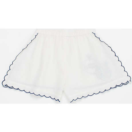 Pomegranate Embroidery Short, White - Shorts - 4
