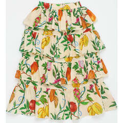 Passion Fruit Skirt, Beige - Maison Mangostan Mommy & Me