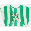 Flowers Stripes Top, White & Green - Shirts - 4